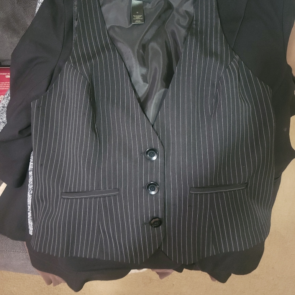 Lane Bryant Pinstripe Vest